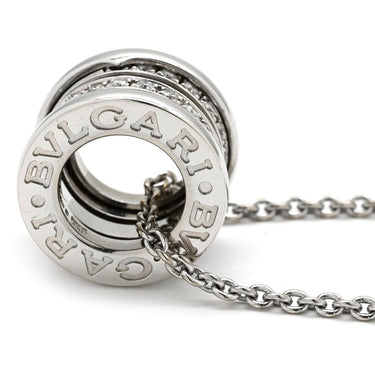 ブルガリ BVLGARI ビーゼロワン ダイヤ ホワイトゴールド K18WG ダイヤモンド ネックレス B-zero1 ペンダント 18K 750WG 旧金具