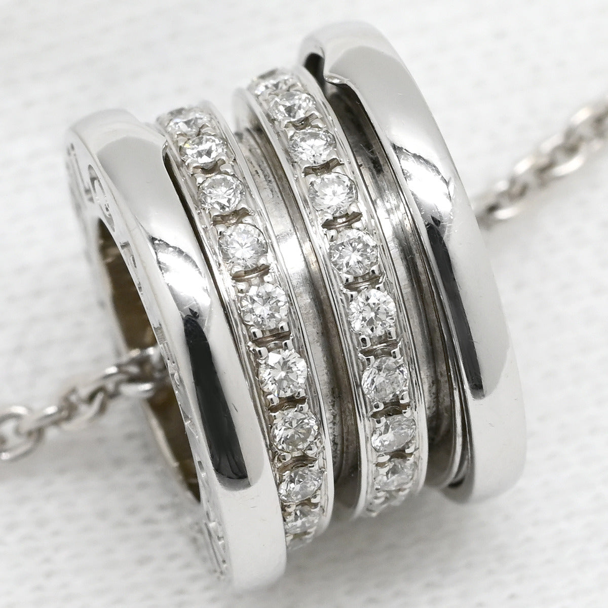 ブルガリ BVLGARI ビーゼロワン ダイヤ ホワイトゴールド ネックレス B ブルガリ BVLGARI ビーゼロワン ダイヤ ホワイトゴールド ネックレス B