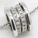 ブルガリ BVLGARI ビーゼロワン ダイヤ ホワイトゴールド K18WG ダイヤモンド ネックレス B-zero1 ペンダント 18K 750WG 旧金具