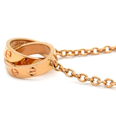 カルティエ Cartier ベビーラブ ピンクゴールド K18PG ネックレス Cartier ペンダント PG Au750 18K インターロッキング サークル