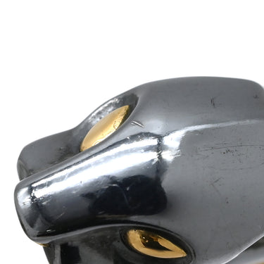 カルティエ Cartier パンテール ドゥ カルティエ ブラックXイエローゴールド K18YG シルバー800 ブレスレット バングル 18K シルバリウム ヴィンテージ