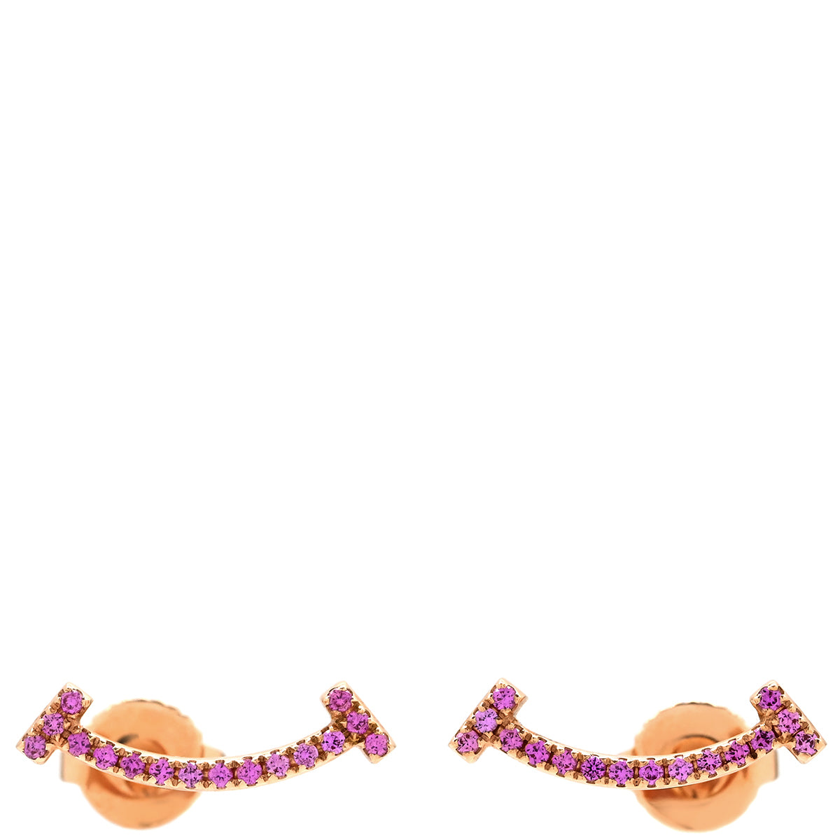 ティファニー Tiffany & Co Tスマイル ピンク×ローズゴールド ピアス