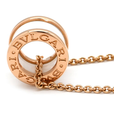 ブルガリ BVLGARI ビーゼロワン 346082 ピンクゴールド×ホワイト K18PG セラミック ネックレス B-zero1 Au750 18K 18金 白セラミック