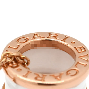 ブルガリ BVLGARI ビーゼロワン 346082 ピンクゴールド×ホワイト K18PG セラミック ネックレス B-zero1 Au750 18K 18金 白セラミック