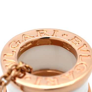 ブルガリ BVLGARI ビーゼロワン 346082 ピンクゴールド×ホワイト K18PG セラミック ネックレス B-zero1 Au750 18K 18金 白セラミック