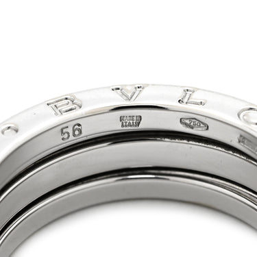 ブルガリ BVLGARI ビーゼロワン B-zero1 2バンドリング ホワイトゴールド K18WG #56(JP16) リング 指輪 750 18金 WG 15号