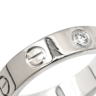 カルティエ Cartier ミニラブリング 1Pダイヤ B4050500 ホワイトゴールド K18WG ダイヤモンド #47(JP7) リング 指輪 スモールモデル LOVE Ring 750 18K WG 18金 7号