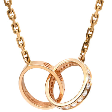 カルティエ Cartier Love ネックレス セミパヴェ B7013900 ピンクゴールド K18PG ダイヤモンド ネックレス Cartier 18金 750PG PG ベビーラブ ダイヤ 18粒 18P