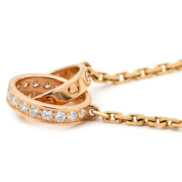 カルティエ Cartier Love ネックレス セミパヴェ B7013900 ピンクゴールド K18PG ダイヤモンド ネックレス Cartier 18金 750PG PG ベビーラブ ダイヤ 18粒 18P