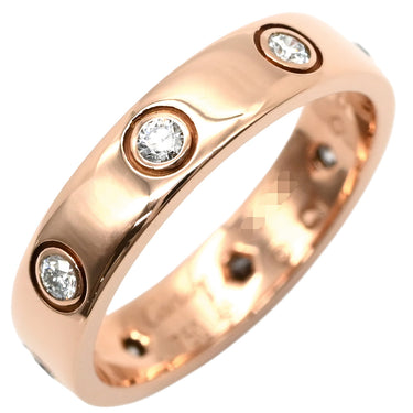 カルティエ Cartier LOVE ミニラブリング ピンクゴールド K18PG ダイヤモンド #48(JP8) リング 指輪 LOVE Ring 750 18K PG 18金 フルダイヤモンド 8P 8粒 8号