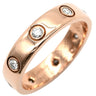 カルティエ Cartier LOVE ミニラブリング ピンクゴールド K18PG ダイヤモンド #48(JP8) リング 指輪 LOVE Ring 750 18K PG 18金 フルダイヤモンド 8P 8粒 8号