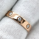 カルティエ Cartier LOVE ミニラブリング ピンクゴールド K18PG ダイヤモンド #48(JP8) リング 指輪 LOVE Ring 750 18K PG 18金 フルダイヤモンド 8P 8粒 8号