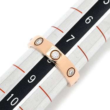 カルティエ Cartier LOVE ミニラブリング ピンクゴールド K18PG ダイヤモンド #48(JP8) リング 指輪 LOVE Ring 750 18K PG 18金 フルダイヤモンド 8P 8粒 8号
