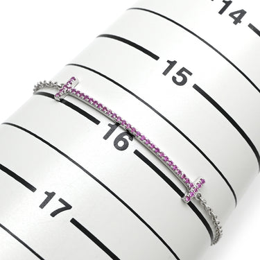 ティファニー Tiffany & Co Tスマイル ピンクサファイア ミディアム ホワイトゴールド K18WG ピンクサファイヤ ブレスレット 750 18K WG