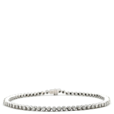 デビアス DE BEERS LINE ダイヤモンド ブレスレット ホワイトゴールド K18WG ダイヤモンド ブレスレット Au750 K18WG LINE テニスブレスレット 0.50ct