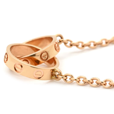 カルティエ Cartier ベビーラブ ピンクゴールド K18PG ネックレス Cartier ペンダント PG Au750 18K インターロッキング サークル