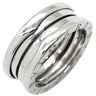 ブルガリ BVLGARI ビーゼロワン B-zero1 2バンドリング ホワイトゴールド K18WG #52 リング 指輪 750 18金 WG 12号