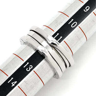 ブルガリ BVLGARI ビーゼロワン B-zero1 2バンドリング ホワイトゴールド K18WG #52 リング 指輪 750 18金 WG 12号