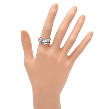 ブルガリ BVLGARI ビーゼロワン B-zero1 2バンドリング ホワイトゴールド K18WG #52 リング 指輪 750 18金 WG 12号