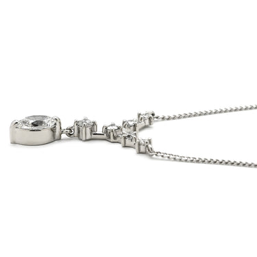 TASAKI TASAKI Y字ダイヤペンダント プラチナシルバー Pt900 ダイヤモンド Pt850(チェーン) ネックレス Pt900×Pt850 ダイヤ 7粒 7石 ティアードロップ Y型