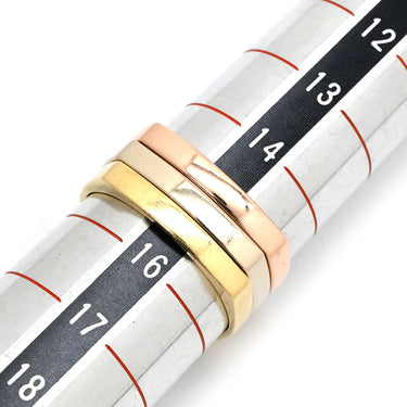 グッチ GUCCI スタッカブル スクエア イエローゴールド×ホワイトゴールド×ピンクゴールド K18YG K18WG K18PG リング 指輪 Au750 18K 3連 3重 スリーカラー ヴィンテージ 15.5号