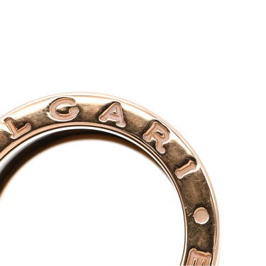 ブルガリ BVLGARI ビーゼロワン B-zero1 4バンド ピンクゴールド×ブラック K18PG セラミック #49 リング 指輪 黒 Au750 18K 18金 9号