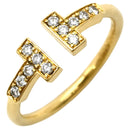 ティファニー Tiffany & Co T ダイヤモンド ワイヤー 60147091 イエローゴールド K18YG ダイヤモンド リング 指輪 T&Co.18K YG Au750 18金 10.5号