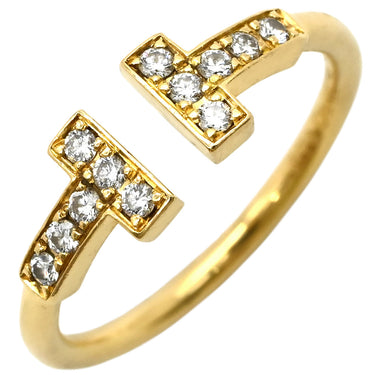 ティファニー Tiffany & Co T ダイヤモンド ワイヤー 60147091 イエローゴールド K18YG ダイヤモンド リング 指輪 T&Co.18K YG Au750 18金 10.5号