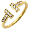 ティファニー Tiffany & Co T ダイヤモンド ワイヤー 60147091 イエローゴールド K18YG ダイヤモンド リング 指輪 T&Co.18K YG Au750 18金 10.5号