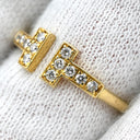 ティファニー Tiffany & Co T ダイヤモンド ワイヤー 60147091 イエローゴールド K18YG ダイヤモンド リング 指輪 T&Co.18K YG Au750 18金 10.5号