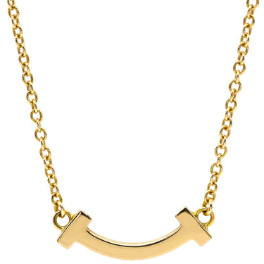 ティファニー Tiffany & Co Tスマイル ミニ ペンダント 62617640 イエローゴールド K18YG ネックレス T＆Co. T smile K18YG Au750 18K 18金