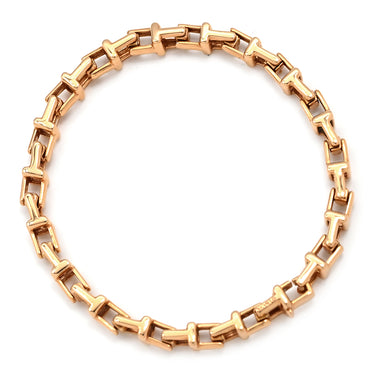 ティファニー Tiffany & Co T ナロー チェーン ミディアム ピンクゴールド K18PG ブレスレット T&Co. K18PG Au750 18K 18金 ローズ RG