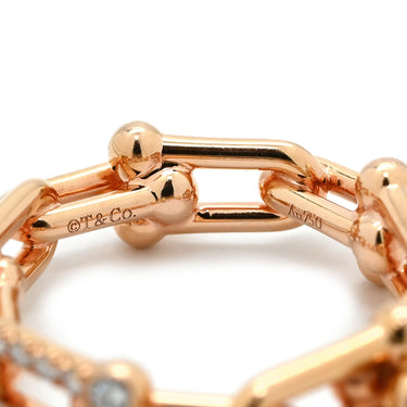 ティファニー Tiffany & Co ハードウェア スモールリンク 72668898 ローズゴールド K18PG ダイヤモンド #15 リング 指輪 ピンクゴールド 750 PG RG ダイヤ 13号