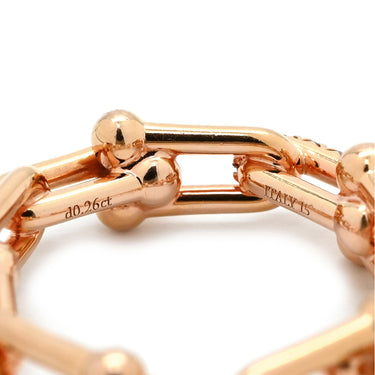 ティファニー Tiffany & Co ハードウェア スモールリンク 72668898 ローズゴールド K18PG ダイヤモンド #15 リング 指輪 ピンクゴールド 750 PG RG ダイヤ 13号