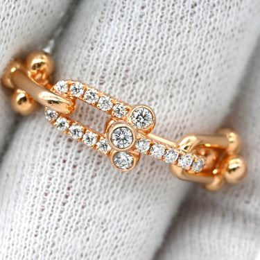 ティファニー Tiffany & Co ハードウェア スモールリンク 72668898 ローズゴールド K18PG ダイヤモンド #15 リング 指輪 ピンクゴールド 750 PG RG ダイヤ 13号