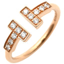 ティファニー Tiffany & Co T ダイヤモンド ワイヤー 60147315 ピンクゴールド K18PG ダイヤモンド リング 指輪 T&Co. K18PG Au750 18K 18金 ローズゴールド 6号