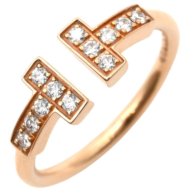 ティファニー Tiffany & Co T ダイヤモンド ワイヤー 60147315 ピンクゴールド K18PG ダイヤモンド リング 指輪 T&Co. K18PG Au750 18K 18金 ローズゴールド 6号