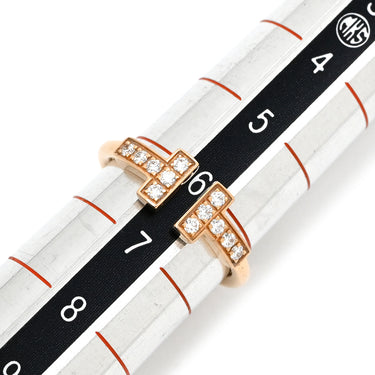ティファニー Tiffany & Co T ダイヤモンド ワイヤー 60147315 ピンクゴールド K18PG ダイヤモンド リング 指輪 T&Co. K18PG Au750 18K 18金 ローズゴールド 6号