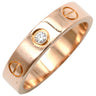 カルティエ Cartier ミニラブリング ピンクゴールド K18PG ダイヤモンド #48(JP8) リング 指輪 LOVE Ring 750 18K PG 18金 1P ダイヤ 8号