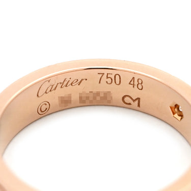 カルティエ Cartier ミニラブリング ピンクゴールド K18PG ダイヤモンド #48(JP8) リング 指輪 LOVE Ring 750 18K PG 18金 1P ダイヤ 8号