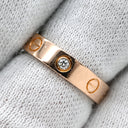カルティエ Cartier ミニラブリング ピンクゴールド K18PG ダイヤモンド #48(JP8) リング 指輪 LOVE Ring 750 18K PG 18金 1P ダイヤ 8号