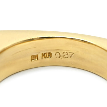ミキモト MIKIMOTO ペルリータ ダイヤ パール スクエア イエローゴールド K18YG ダイヤモンド マザーオブパール リング 指輪 18K 750 11号