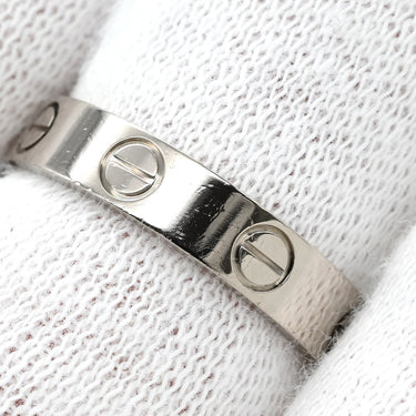 カルティエ Cartier ラブリング スモールモデル B4085149 ホワイトゴールド K18WG #49 リング 指輪 LOVE Ring WG Au750 18K ミニサイズ 9号
