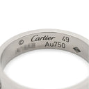 カルティエ Cartier ラブリング スモールモデル B4085149 ホワイトゴールド K18WG #49 リング 指輪 LOVE Ring WG Au750 18K ミニサイズ 9号