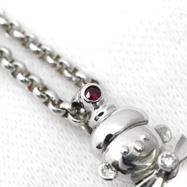 ショパール CHOPARD ハッピーダイヤモンド ピエロ 79/5053-20 ホワイトゴールド K18WG ダイヤモンド ルビー ネックレス Au750 18K ルビー 3石