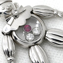 ショパール CHOPARD ハッピーダイヤモンド ピエロ 79/5053-20 ホワイトゴールド K18WG ダイヤモンド ルビー ネックレス Au750 18K ルビー 3石