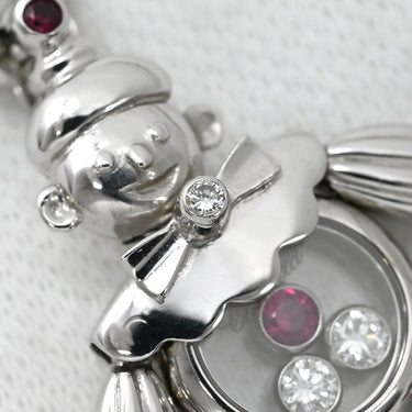 ショパール CHOPARD ハッピーダイヤモンド ピエロ 79/5053-20 ホワイトゴールド K18WG ダイヤモンド ルビー ネックレス Au750 18K ルビー 3石