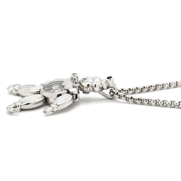 ショパール CHOPARD ハッピーダイヤモンド ピエロ 79/5053-20 ホワイトゴールド K18WG ダイヤモンド ルビー ネックレス Au750 18K ルビー 3石