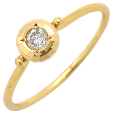 ノンブランド NON BRAND ダイヤ 1粒 0.1ct イエローゴールド K18YG ダイヤモンド リング 指輪 Au750 18K 18金 1P 1石 1粒 ソリティアリング 12.5号