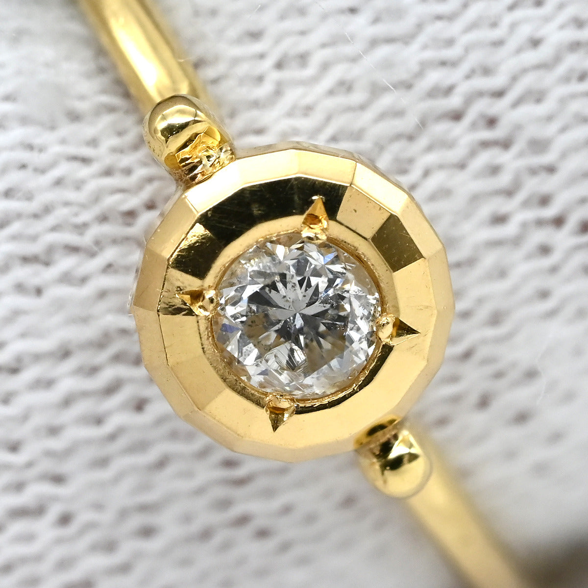ノンブランド NON BRAND ダイヤ 1粒 0.1ct イエローゴールド リング ノンブランド NON BRAND ダイヤ 1粒 0.1ct イエローゴールド リング